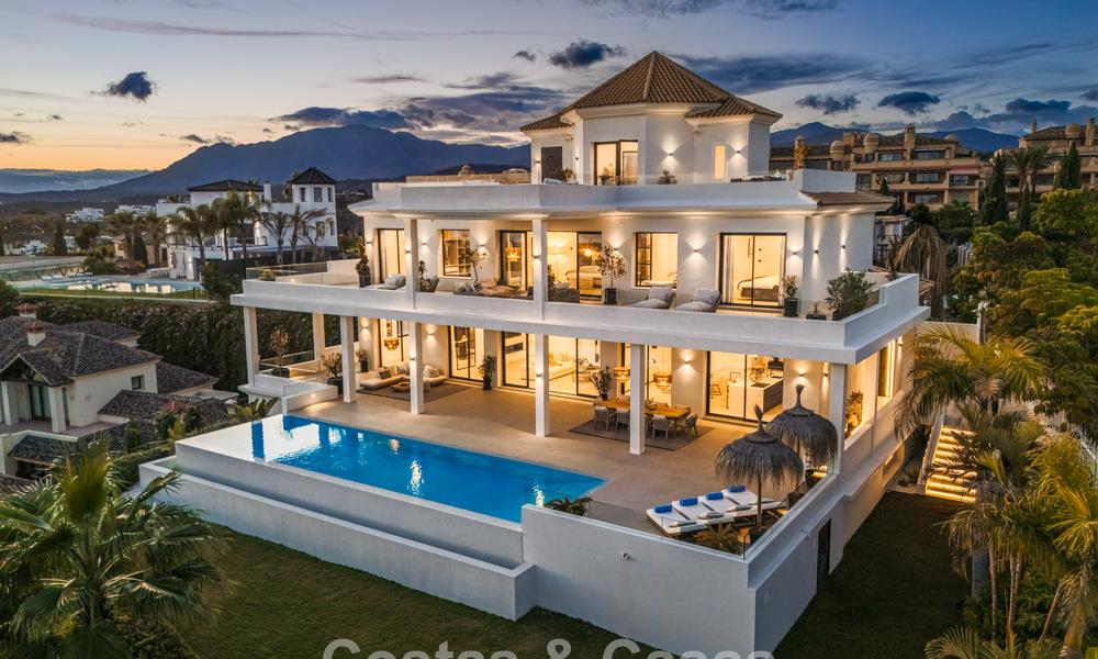 Exclusiva villa de diseño con vistas panorámicas al mar en venta en un resort de golf de cinco estrellas en Marbella - Benahavis 74768