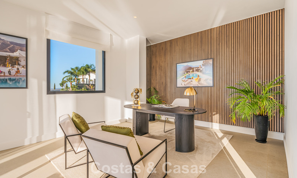 Exclusiva villa de diseño con vistas panorámicas al mar en venta en un resort de golf de cinco estrellas en Marbella - Benahavis 74774