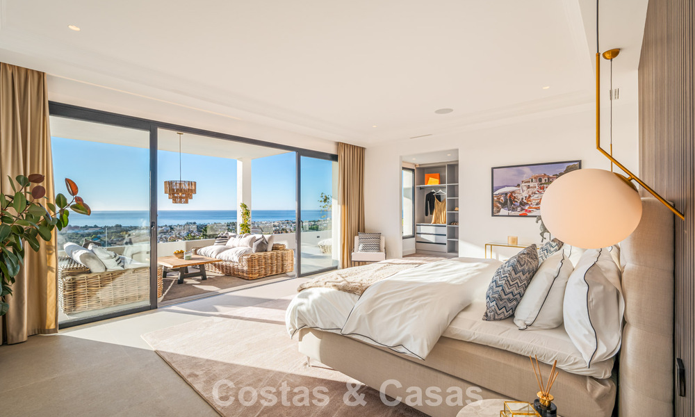 Exclusiva villa de diseño con vistas panorámicas al mar en venta en un resort de golf de cinco estrellas en Marbella - Benahavis 74780