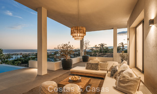 Exclusiva villa de diseño con vistas panorámicas al mar en venta en un resort de golf de cinco estrellas en Marbella - Benahavis 74806 