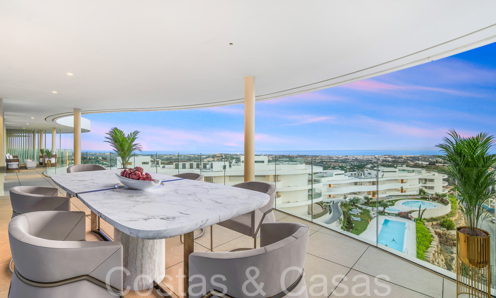 Prestigioso apartamento de lujo en venta con vistas panorámicas al mar, golf y montaña en Marbella - Benahavis 70581