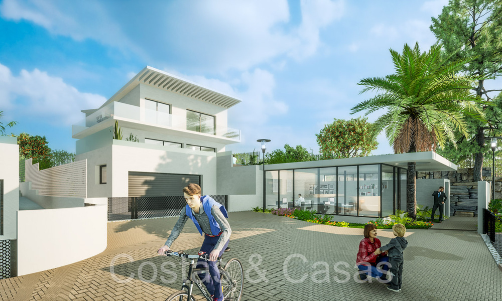 Nuevas casas de lujo de estilo contemporáneo en venta en el valle del golf de Mijas, Costa del Sol 68879