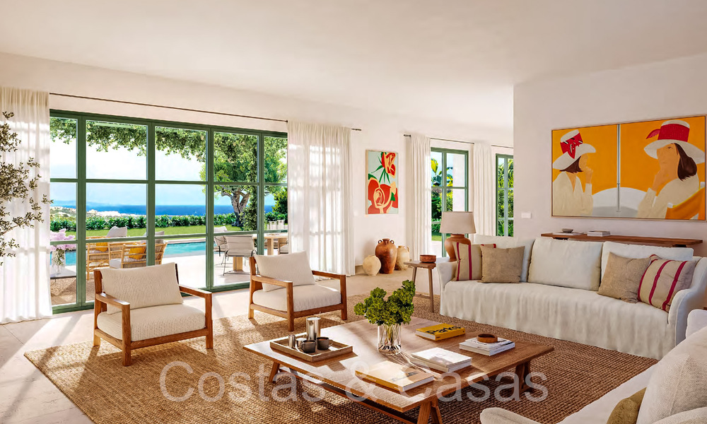 Nuevas casas adosadas mediterráneas en venta con vistas panorámicas al mar en un complejo de golf de 5 estrellas en la Costa del Sol 67117