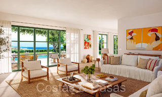 Nuevas casas adosadas mediterráneas en venta con vistas panorámicas al mar en un complejo de golf de 5 estrellas en la Costa del Sol 67117 