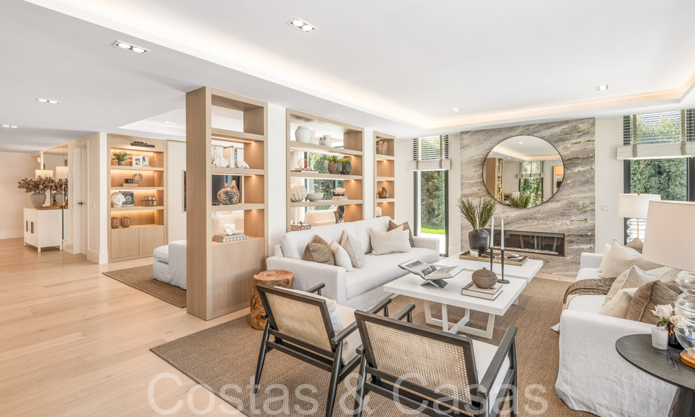 Sofisticada villa mediterránea de una sola planta en venta a pocos pasos del campo de golf Las Brisas en Nueva Andalucía, Marbella 67488