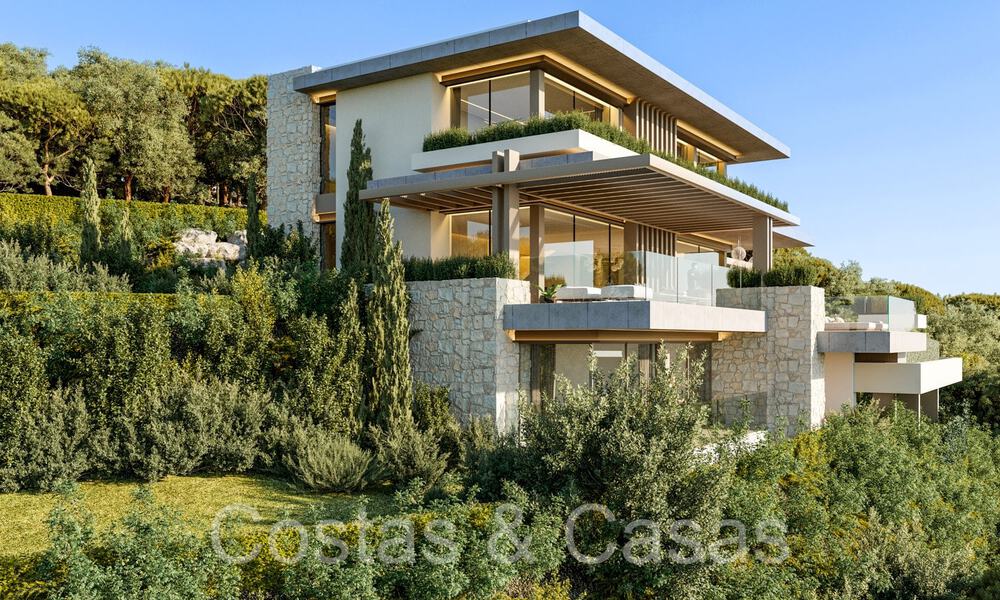 Parcela edificable + proyecto para una villa avanzada de nueva construcción en venta en una exclusiva urbanización cerrada en las colinas de Marbella - Istán 67797