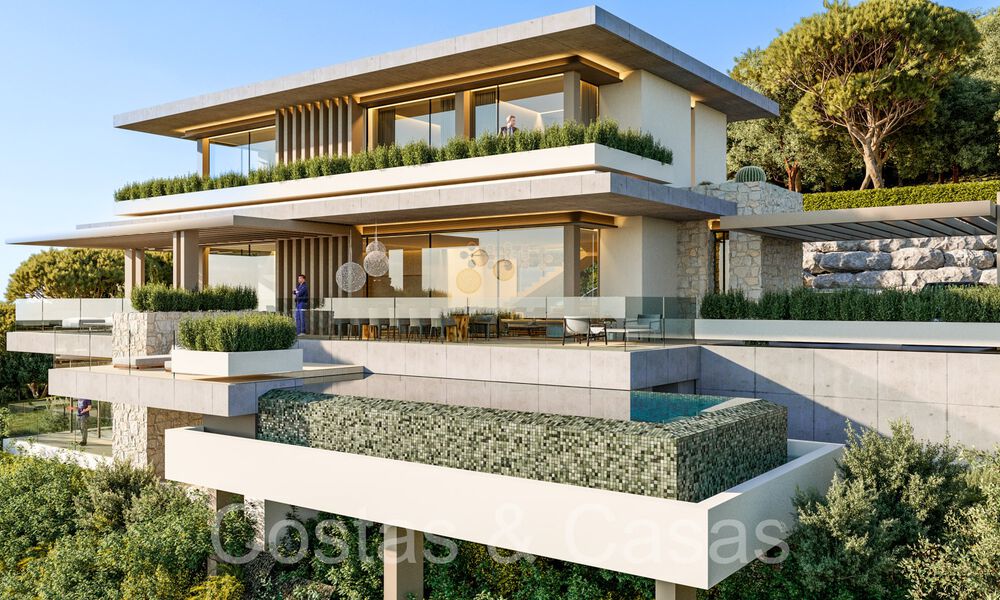 Parcela edificable + proyecto para una villa avanzada de nueva construcción en venta en una exclusiva urbanización cerrada en las colinas de Marbella - Istán 67799