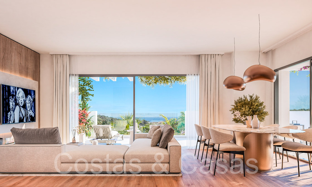 Apartamentos contemporáneos en primera línea de golf en un nuevo complejo en Casares, Costa del Sol 67846