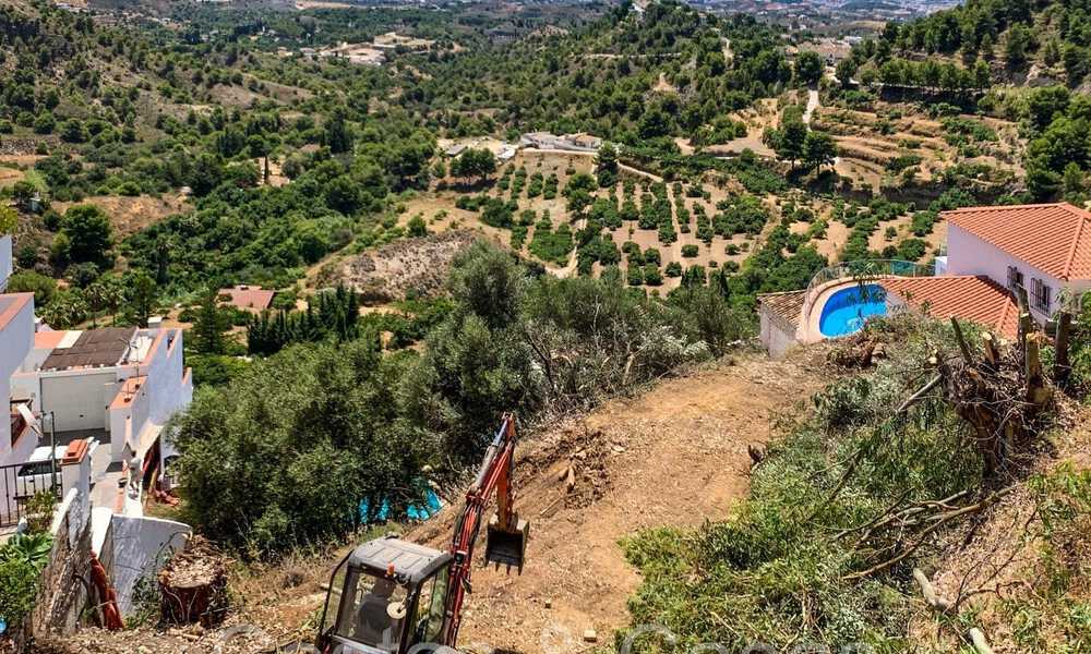 Proyecto de villa sobre plano con vistas panorámicas al mar en venta en las colinas de Mijas Pueblo, Costa del Sol 68448