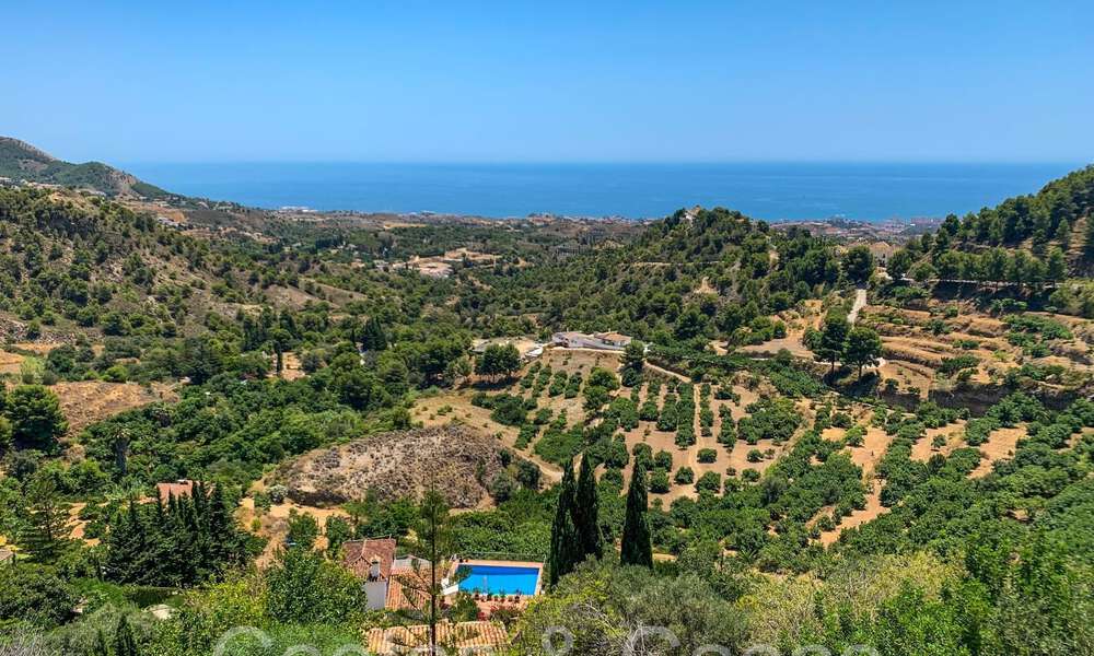 Proyecto de villa sobre plano con vistas panorámicas al mar en venta en las colinas de Mijas Pueblo, Costa del Sol 68449