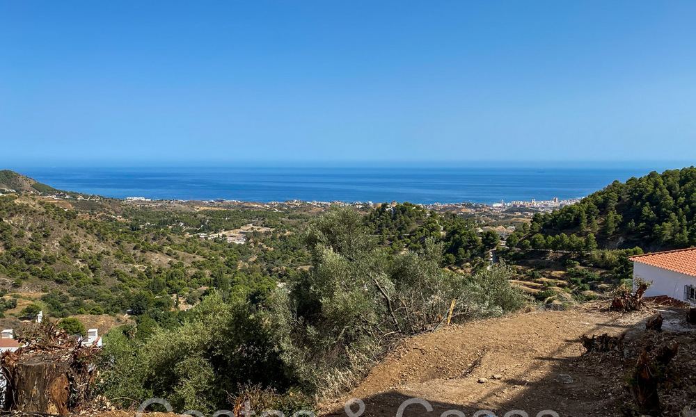 Proyecto de villa sobre plano con vistas panorámicas al mar en venta en las colinas de Mijas Pueblo, Costa del Sol 68451