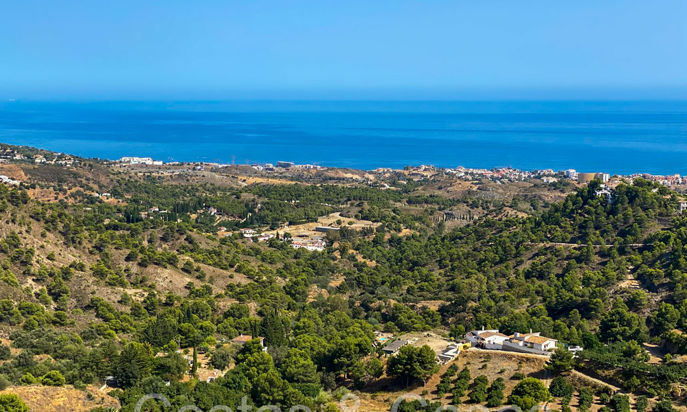 Proyecto de villa sobre plano con vistas panorámicas al mar en venta en las colinas de Mijas Pueblo, Costa del Sol 68454