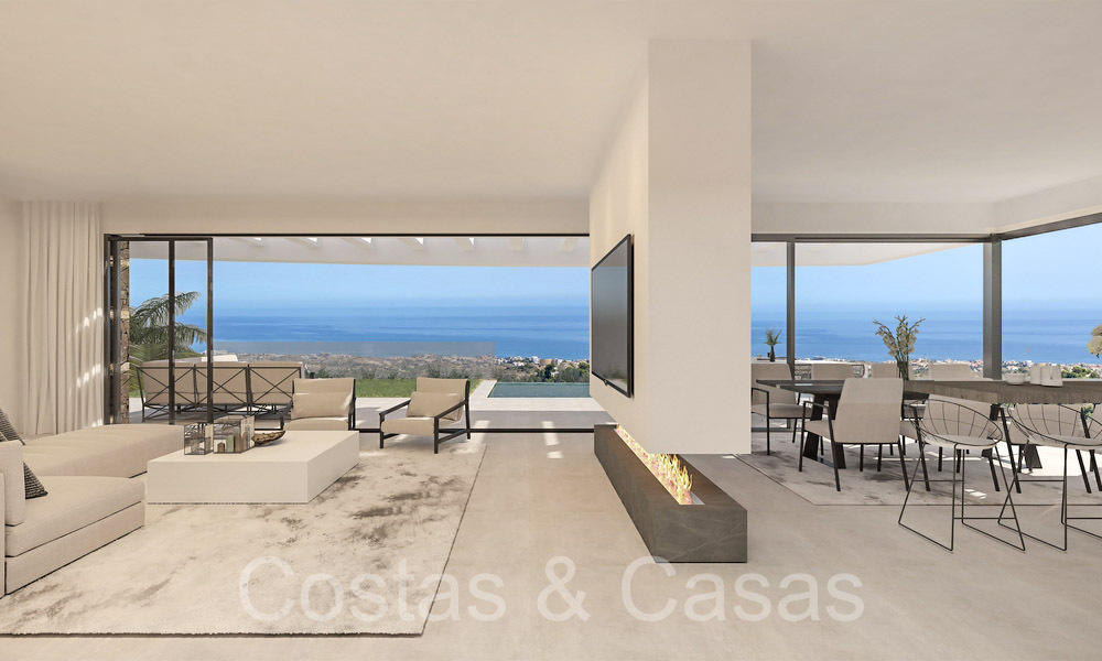 Proyecto de villa sobre plano con vistas panorámicas al mar en venta en las colinas de Mijas Pueblo, Costa del Sol 69736