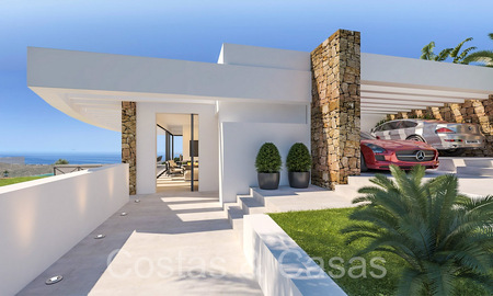 Proyecto de villa sobre plano con vistas panorámicas al mar en venta en las colinas de Mijas Pueblo, Costa del Sol 69737