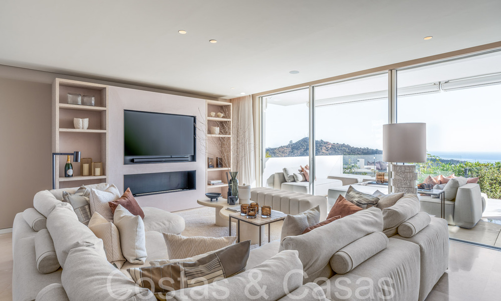 Listo para entrar a vivir! Apartamento contemporáneo con jardín y preciosas vistas al mar en venta, a poca distancia en coche del centro de Marbella 68658