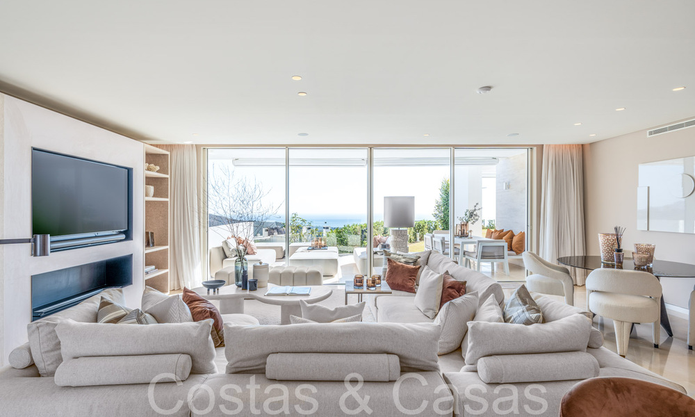 Listo para entrar a vivir! Apartamento contemporáneo con jardín y preciosas vistas al mar en venta, a poca distancia en coche del centro de Marbella 68661