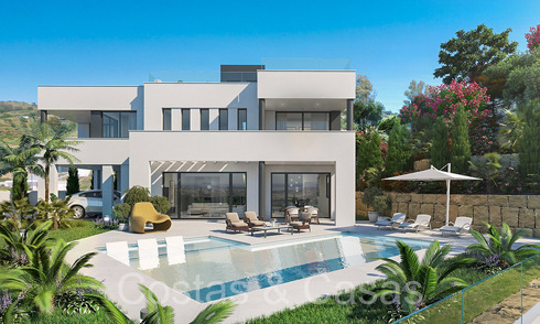 Nueva villa de lujo contemporánea en venta con vistas al mar en un excelente complejo de golf en Mijas, Costa del Sol 68681