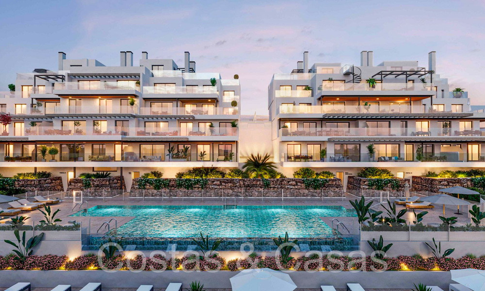 Apartamentos nuevos y contemporáneos con vistas al mar en venta a poca distancia del centro de Estepona y de la playa 69415