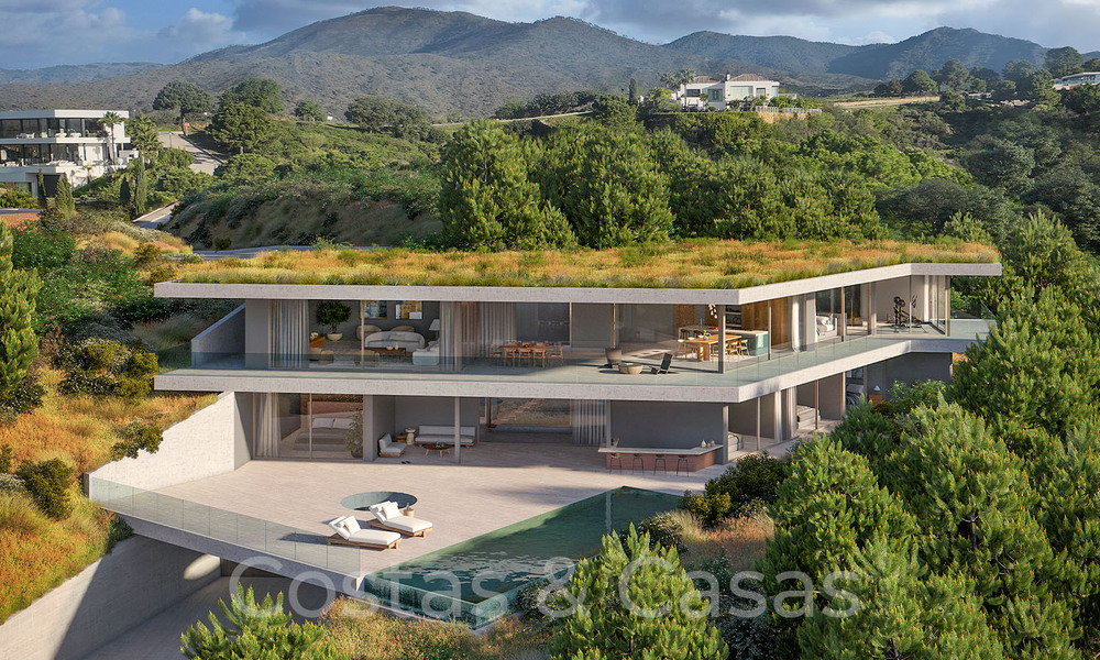 Villa modernista de nueva construcción con concepto sostenible en venta en las colinas de Benahavis - Marbella 70083