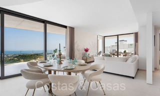 Ático contemporáneo listo para entrar a vivir con vistas panorámicas al mar en venta en un complejo de alto nivel de Benahavis - Marbella 70011 