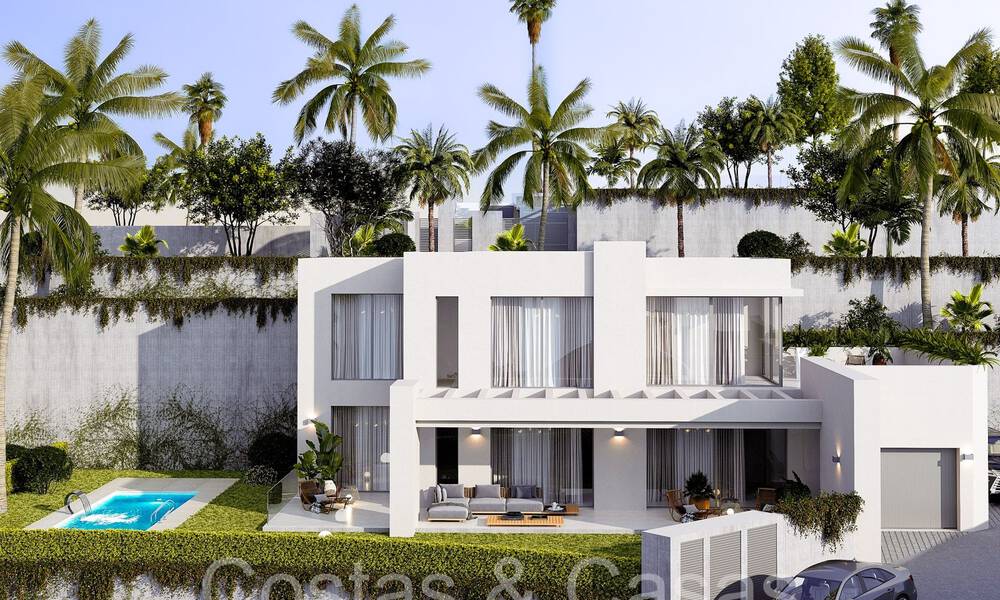 7 villas avanzadas de nueva construcción con vistas panorámicas al mar en venta en las colinas de Mijas Pueblo, Costa del Sol 70097