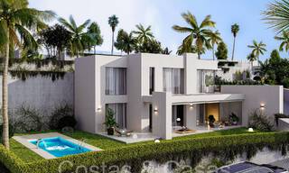 7 villas avanzadas de nueva construcción con vistas panorámicas al mar en venta en las colinas de Mijas Pueblo, Costa del Sol 70098 