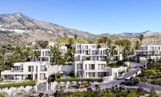 7 villas avanzadas de nueva construcción con vistas panorámicas al mar en venta en las colinas de Mijas Pueblo, Costa del Sol 70099 