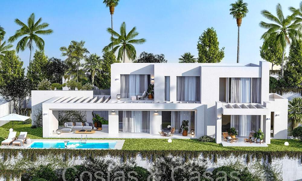 7 villas avanzadas de nueva construcción con vistas panorámicas al mar en venta en las colinas de Mijas Pueblo, Costa del Sol 70102