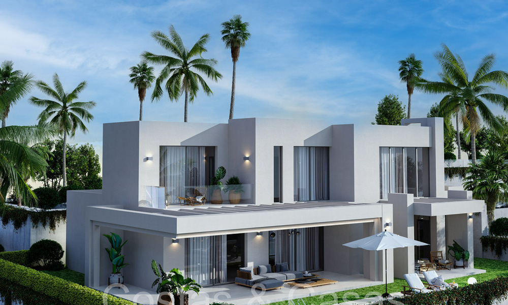 7 villas avanzadas de nueva construcción con vistas panorámicas al mar en venta en las colinas de Mijas Pueblo, Costa del Sol 70104