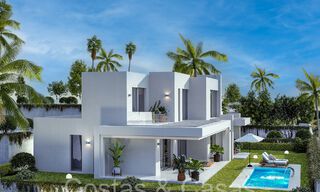 7 villas avanzadas de nueva construcción con vistas panorámicas al mar en venta en las colinas de Mijas Pueblo, Costa del Sol 70105 