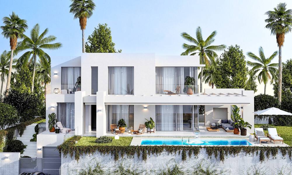 7 villas avanzadas de nueva construcción con vistas panorámicas al mar en venta en las colinas de Mijas Pueblo, Costa del Sol 70109