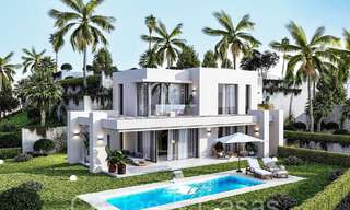 7 villas avanzadas de nueva construcción con vistas panorámicas al mar en venta en las colinas de Mijas Pueblo, Costa del Sol 70112 