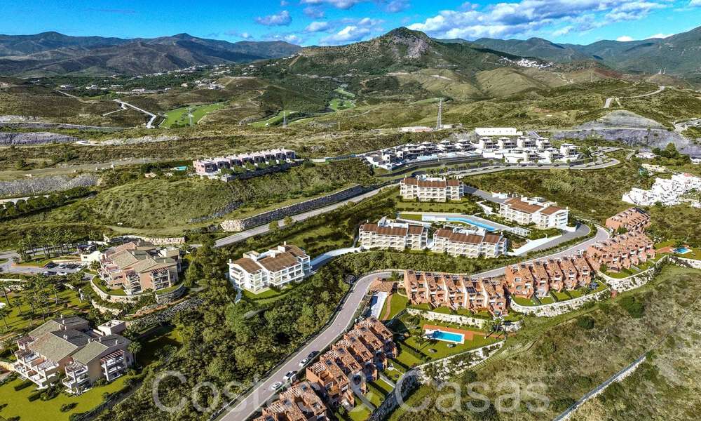 ¡Nuevo en el mercado! Modernos apartamentos de nueva construcción en estilo contemporáneo en venta con amplia terraza y hermosas vistas al mar en Benahavis - Marbella 70120