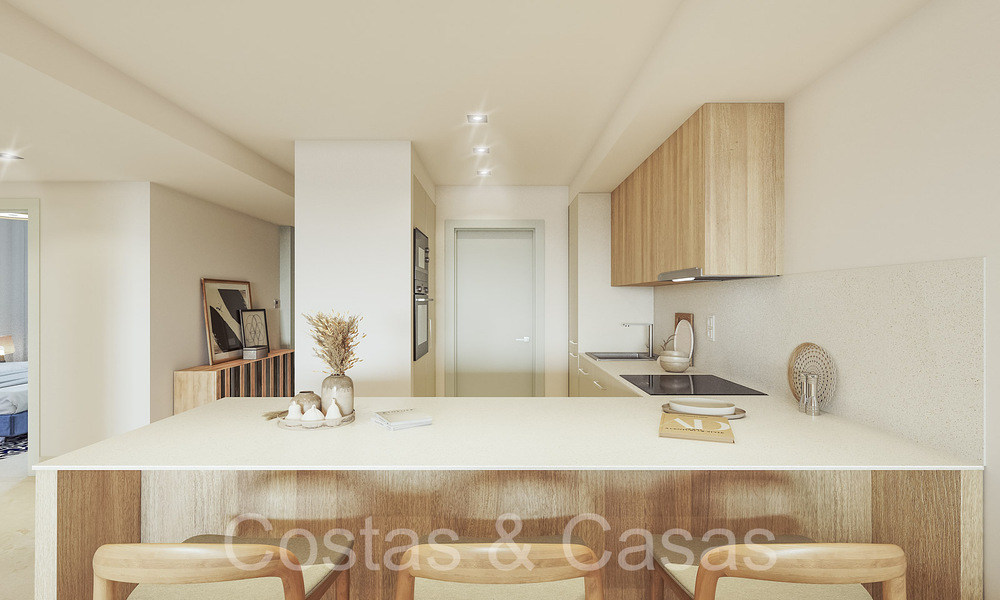 ¡Nuevo en el mercado! Modernos apartamentos de nueva construcción en estilo contemporáneo en venta con amplia terraza y hermosas vistas al mar en Benahavis - Marbella 70126