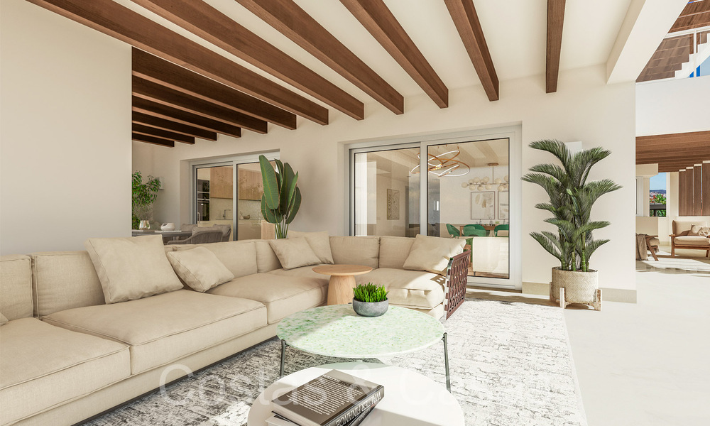 ¡Nuevo en el mercado! Modernos apartamentos de nueva construcción en estilo contemporáneo en venta con amplia terraza y hermosas vistas al mar en Benahavis - Marbella 70131