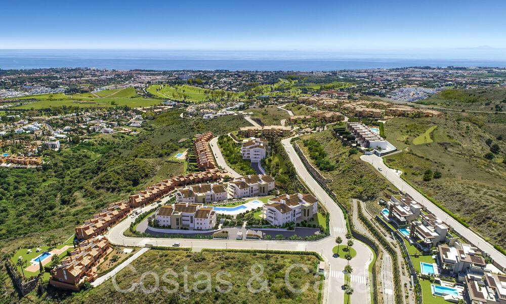 ¡Nuevo en el mercado! Modernos apartamentos de nueva construcción en estilo contemporáneo en venta con amplia terraza y hermosas vistas al mar en Benahavis - Marbella 70136