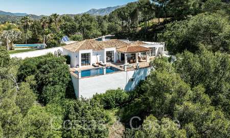 Villa de lujo de una planta en estilo mediterráneo contemporáneo en venta rodeada de naturaleza en El Madroñal, Benahavis - Marbella 70264