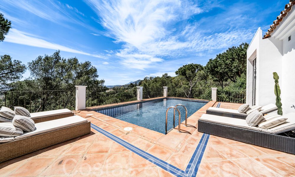 Villa de lujo de una planta en estilo mediterráneo contemporáneo en venta rodeada de naturaleza en El Madroñal, Benahavis - Marbella 70267