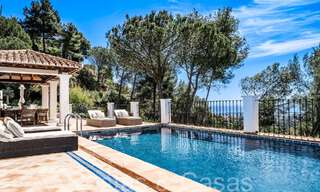 Villa de lujo de una planta en estilo mediterráneo contemporáneo en venta rodeada de naturaleza en El Madroñal, Benahavis - Marbella 70268 