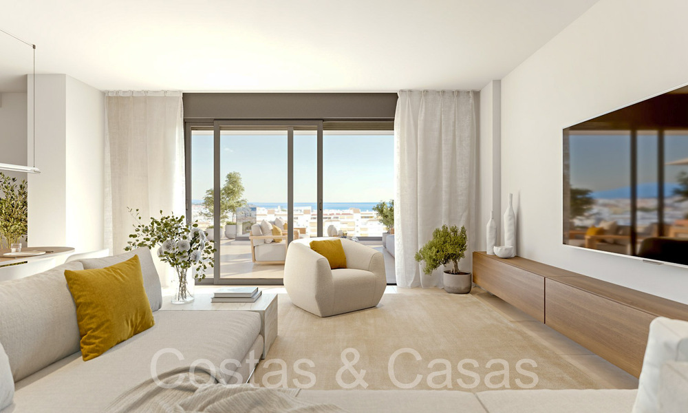 Nuevo en el mercado. Apartamentos elegantes en venta, a poca distancia de la playa y de los servicios del centro de Estepona 70904