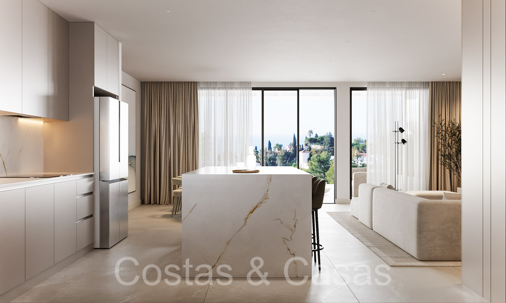 Nuevo en el mercado. Apartamentos contemporáneos de nueva construcción en venta en la Nueva Milla de Oro, Marbella - Estepona 71005