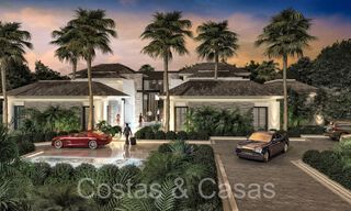 Parcela edificable con proyecto exclusivo en venta para una villa de lujo, con vistas al mar y a poca distancia de Puerto Banús, Marbella 71847 