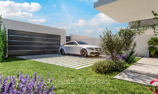 Villas adosadas de arquitectura nueva construcción en venta en la Nueva Milla de Oro, entre Marbella y Estepona 72189 