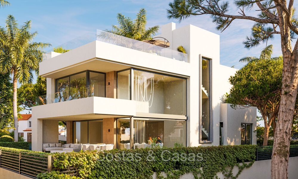 Modernas villas de nueva construcción en venta a pocos metros de la playa al este de Marbella centro 72705