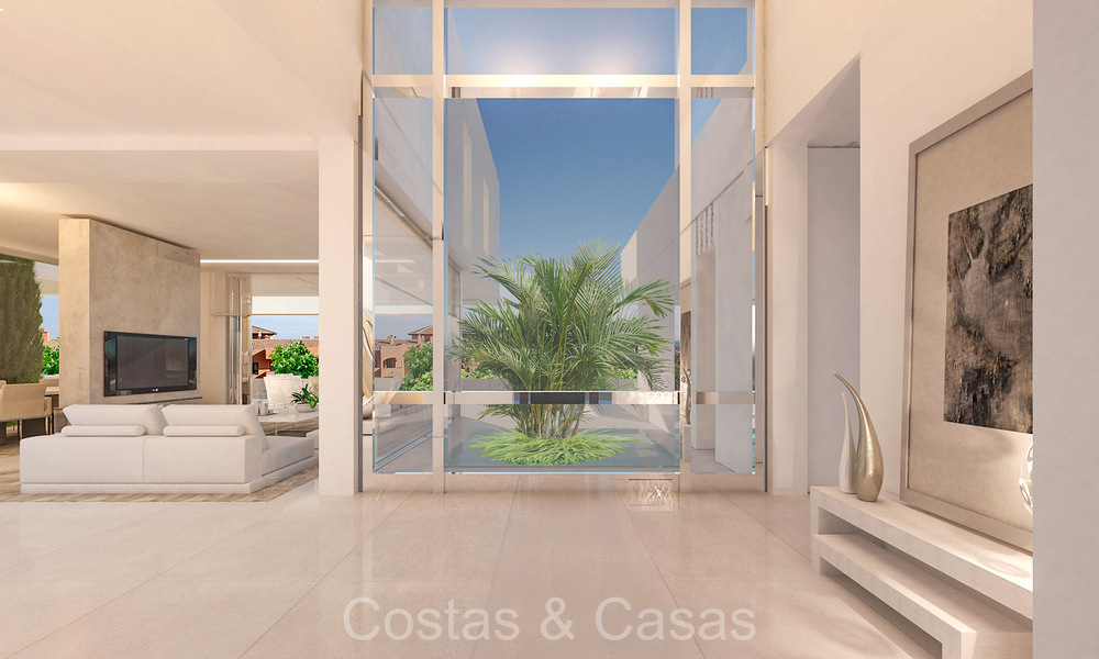 Sofisticada villa de lujo sobre plano en venta, en el exclusivo 5* Los Flamingos Golf Resort en la Nueva Milla de Oro, Marbella - Benahavis 73331