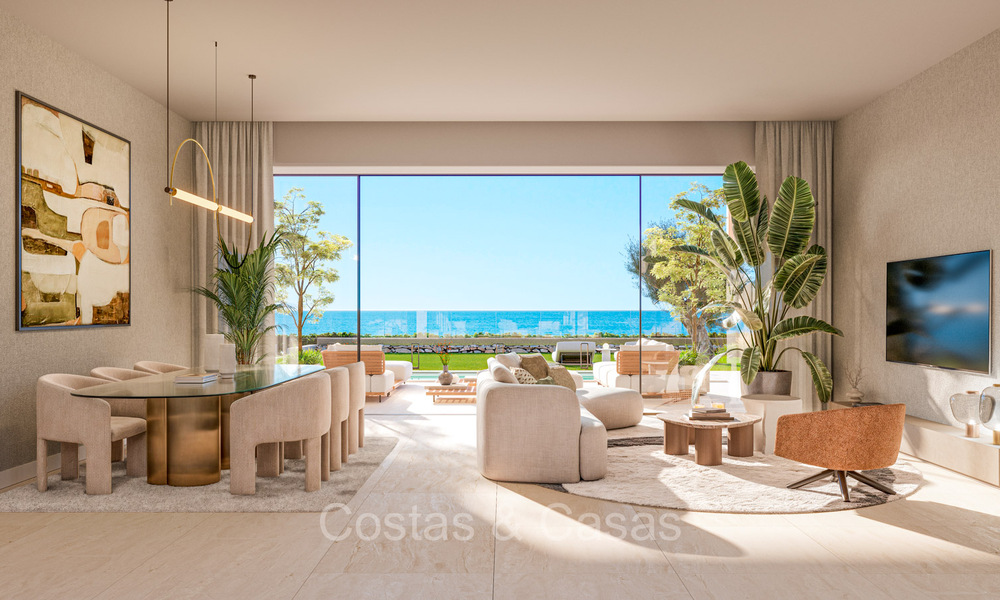 Nuevos apartamentos y casas boutique en un complejo en primera línea de playa en venta en Manilva en la Costa del Sol 73492