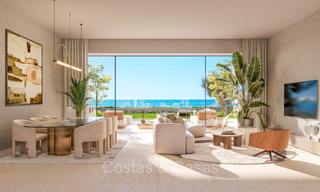 Nuevos apartamentos y casas boutique en un complejo en primera línea de playa en venta en Manilva en la Costa del Sol 73492 