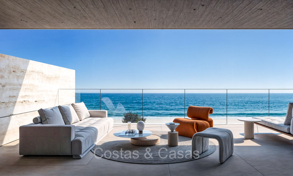 Nuevos apartamentos y casas boutique en un complejo en primera línea de playa en venta en Manilva en la Costa del Sol 73494