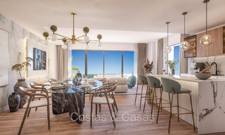 ¡Reventa! Propiedad de obra nueva en venta con vistas al golf y al mar, a un paso del Club de Golf en Mijas Costa, Costa del Sol 74019 