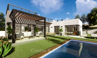 Villa modernista de nueva construcción en venta en una zona de golf cerca del centro de Estepona 74180 